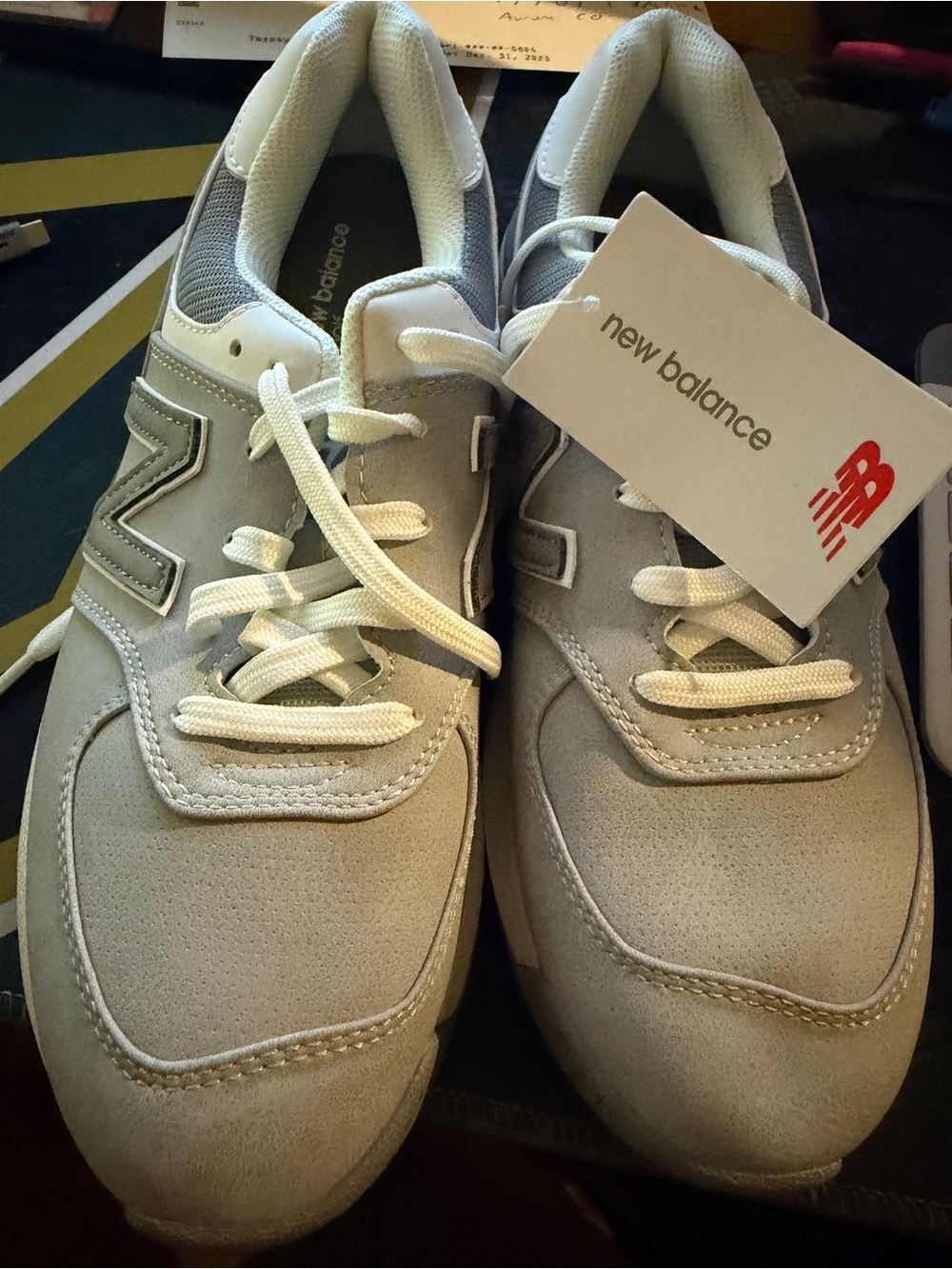New Balance Womens 574 Greens V2 Golf Shoes Light Grey WG574LG Size 7.5 B